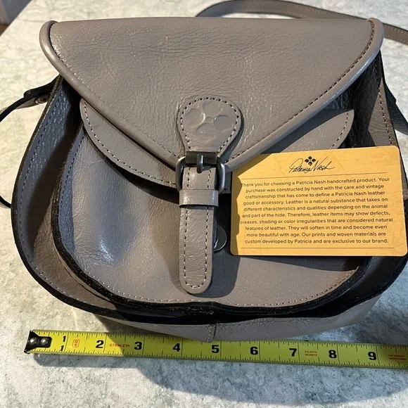 Patricia Nash Stone Saddle Crossbody Bag with Adjustable Strap - Picture 3 of 4